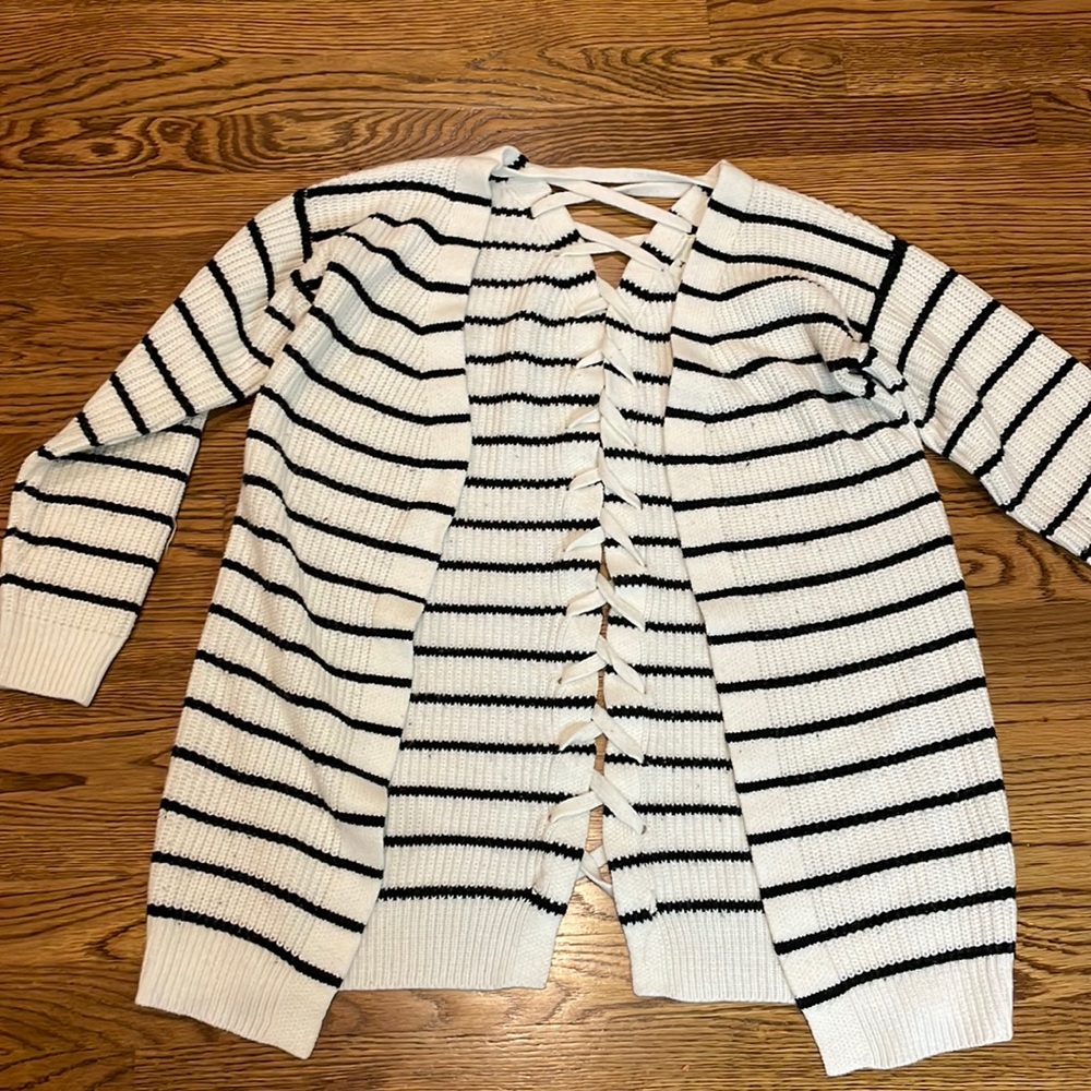 Max Studio Open cross stitch sweater